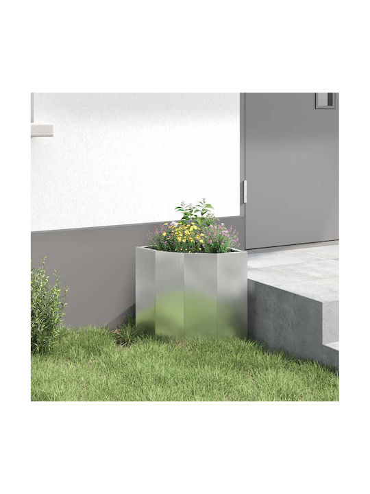 vidaXL Ghiveci Metal Silver 30x30x35cm.