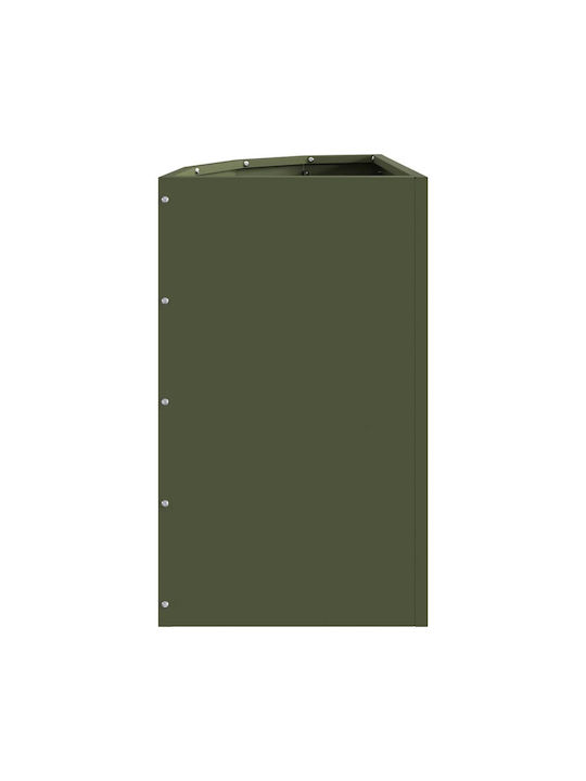 vidaXL Topf Metallisch Olive, Green 30x30x50cm.