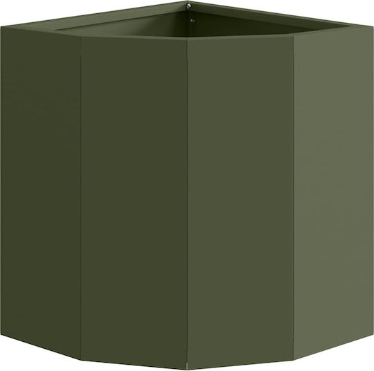vidaXL Γλάστρα Μεταλλική Λαδί, Πράσινο 30x30x35εκ.
