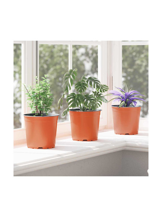 vidaXL Ceramic Flower Pot Orange 15x15x12.5cm