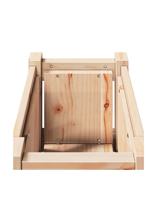 vidaXL Holzblumentopf Braune 31x31x70cm