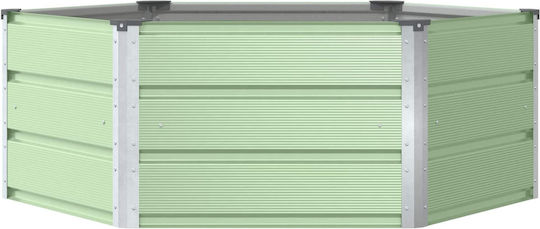vidaXL Planter Box Metal Pastel Green 129x129x45cm.