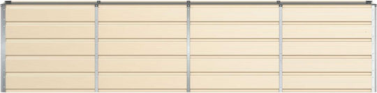 vidaXL Ghiveci Metal Ivory 160x40x75cm.