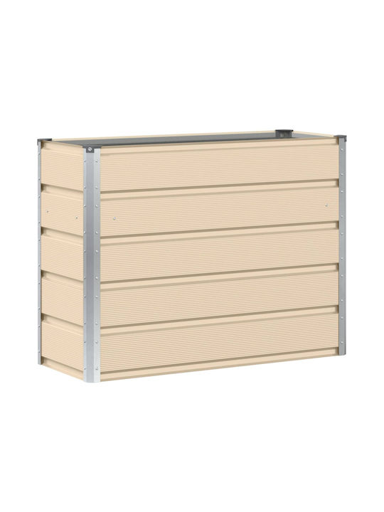 vidaXL Pot Metallic Ivory 100x40x75cm.