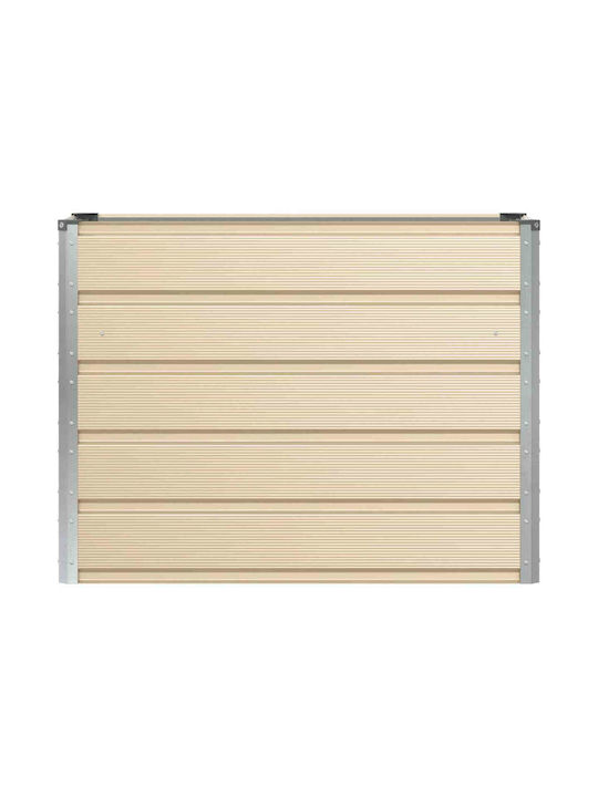 vidaXL Pot Metallic Ivory 100x40x75cm.