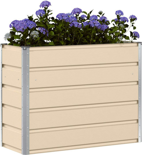 vidaXL Topf Metallisch Ivory 100x40x75cm.