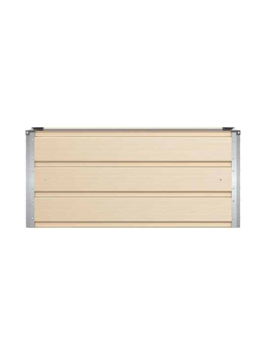 vidaXL Pot Metallic Ivory 100x40x45cm.