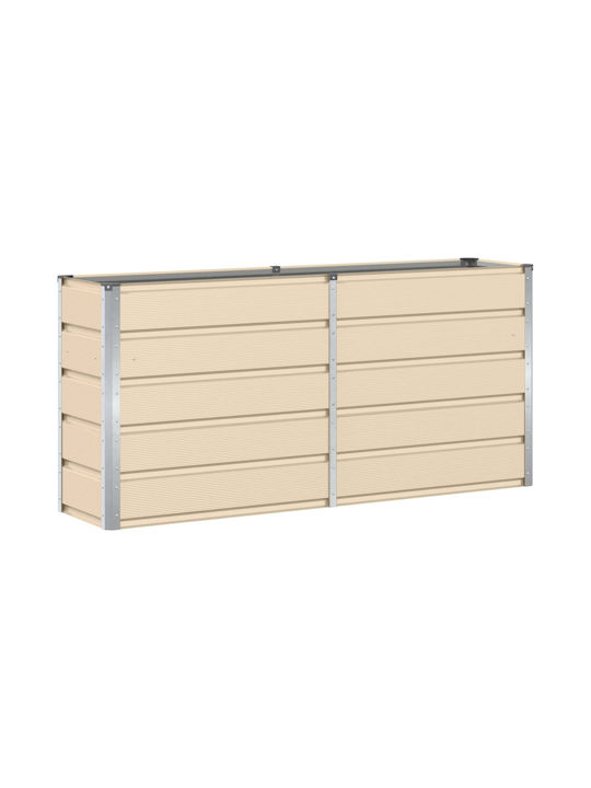 vidaXL Саксия Метал Ivory 160x40x75см.