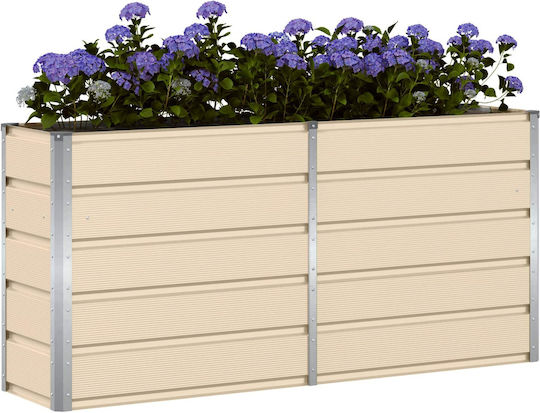 vidaXL Topf Metallisch Ivory 160x40x75cm.