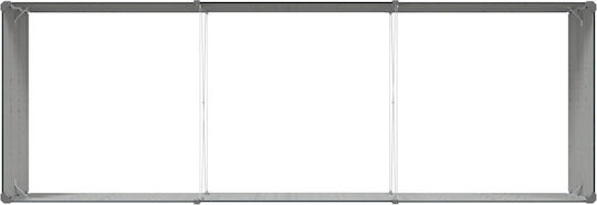 vidaXL Ghiveci Metal Cărbune de lemn 195x100x45cm.