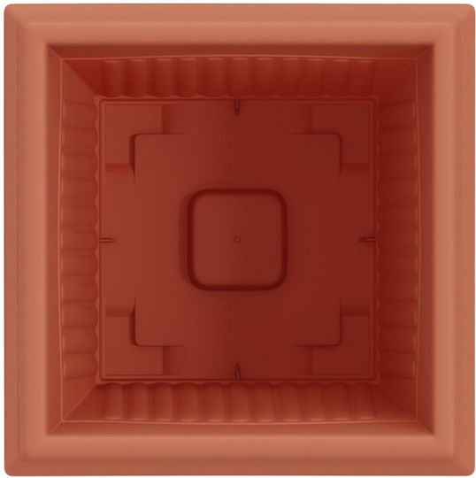 vidaXL Set 24 Kunststoff-Blumentöpfe Terrakotta Rote 33x26cm