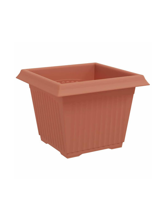 vidaXL Комплект 6 Саксии Пластмасови Light Terracotta