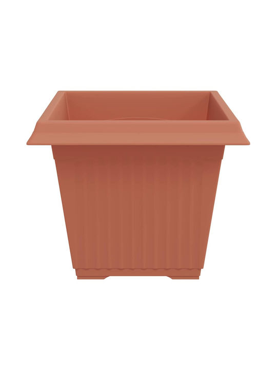 vidaXL Set of 24 Plastic Flower Pots Terracotta Red 43x33.5cm