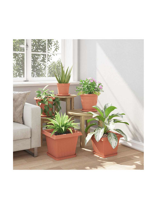 vidaXL Set 24 Kunststoff-Blumentöpfe Terrakotta Rote 33x26cm