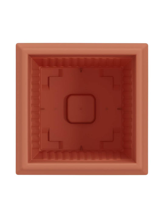 vidaXL Комплект 6 Саксии Пластмасови Light Terracotta