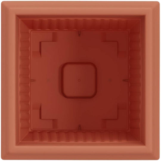 vidaXL Комплект 6 Саксии Пластмасови Light Terracotta