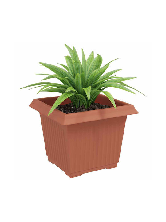 vidaXL Комплект 6 Саксии Пластмасови Light Terracotta