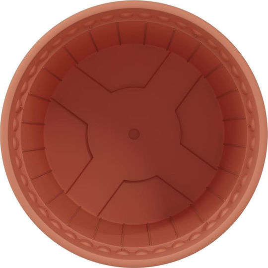 vidaXL Set of 24 Plastic Flower Pots Terracotta 19x16cm