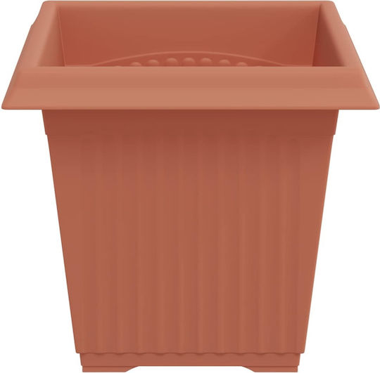 vidaXL Set 24 Kunststoff-Blumentöpfe Terrakotta 16x14cm