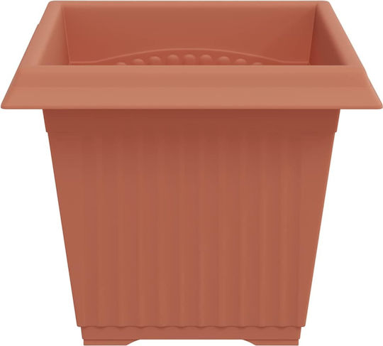 vidaXL Set of 24 Plastic Flower Pots Terracotta 20x16cm