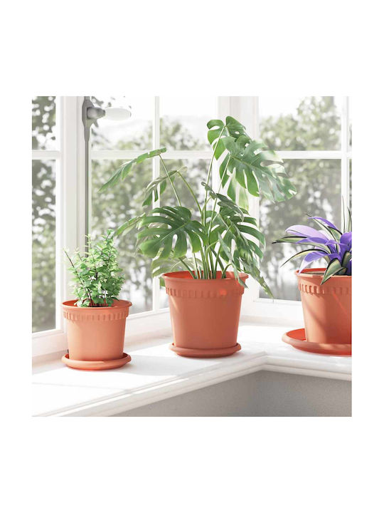 vidaXL Set 6 Töpfe Kunststoff Light Terracotta
