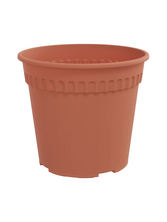 vidaXL Set 6 Ghivece De Flori Din Plastic Cărămiziu 19x16cm