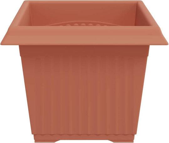 vidaXL Set 24 Pots Plastic Light Terracotta