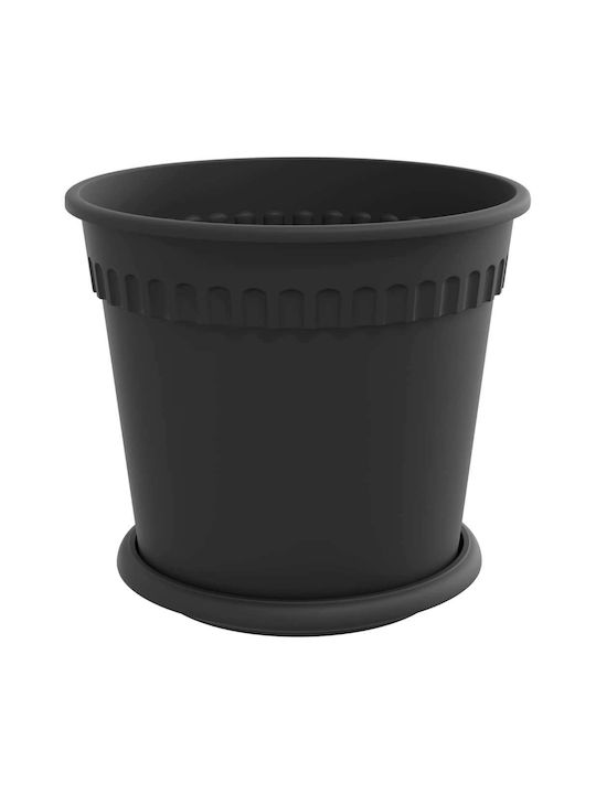 vidaXL Set 6 Töpfe Kunststoff Black