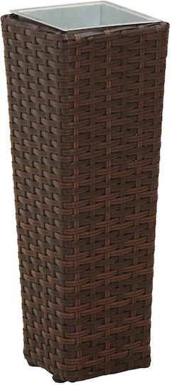 vidaXL Set of 3 Metallic Brown Flower Pots 30x30cm