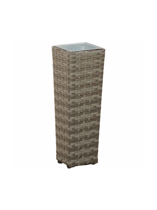 vidaXL Set of 3 Metallic Grey Flower Pots