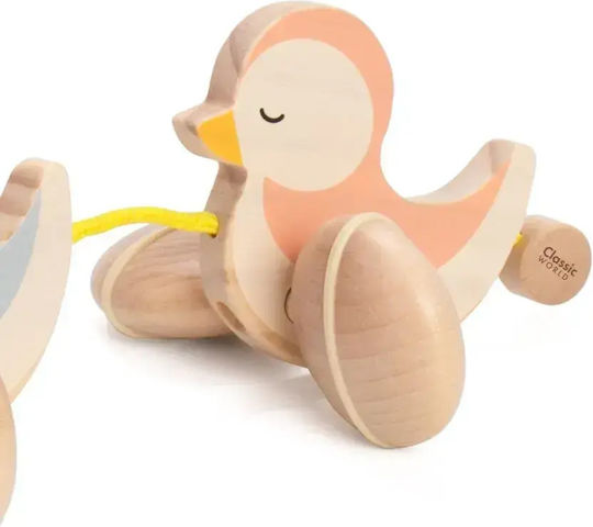 Classic World Pull Along Ducklings Wooden Toy for 12+ Months