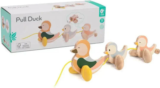 Classic World Pull Along Ducklings Wooden Toy for 12+ Months