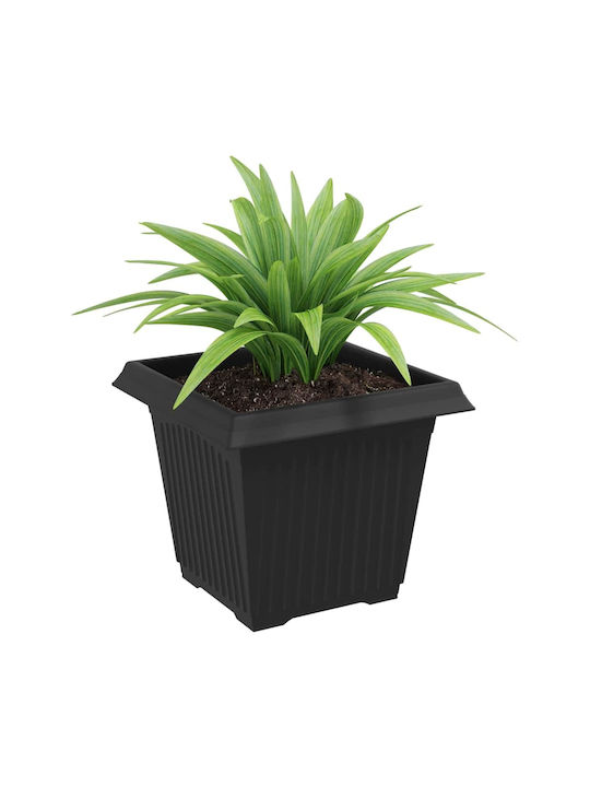 vidaXL Set 24 Kunststoff Pflanzgefäße Schwarz 20x16cm