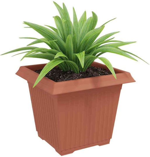 vidaXL Set 6 Kunststoff-Blumentöpfe Terrakotta 33x26cm