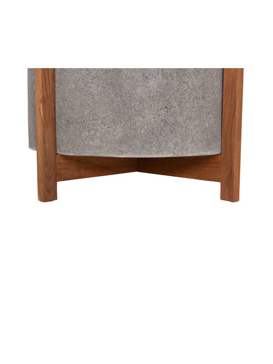 Freebox Grauer Teak Blumentopf