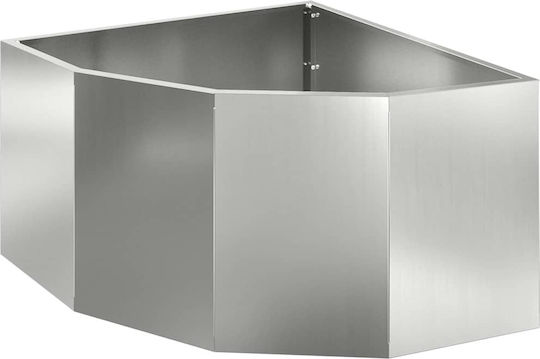 vidaXL Pot Metallic Silver 60x60x35cm.