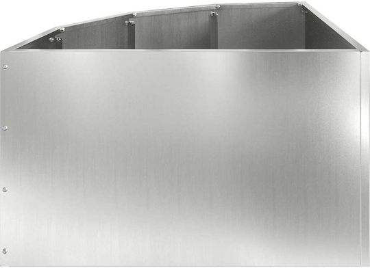 vidaXL Pot Metallic Silver 60x60x35cm.