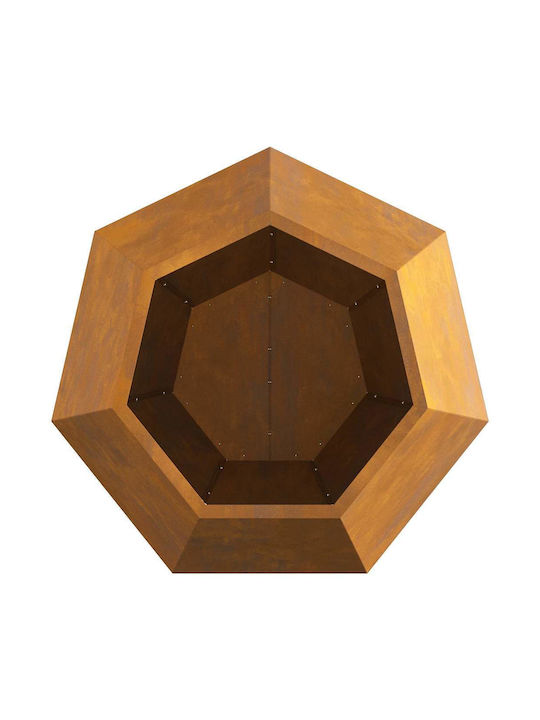 vidaXL Γλάστρα Μεταλλική Σκ Rusty 75x75x60εκ.