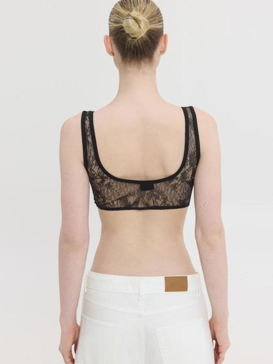 Women's Lingerie Top with Lace Black