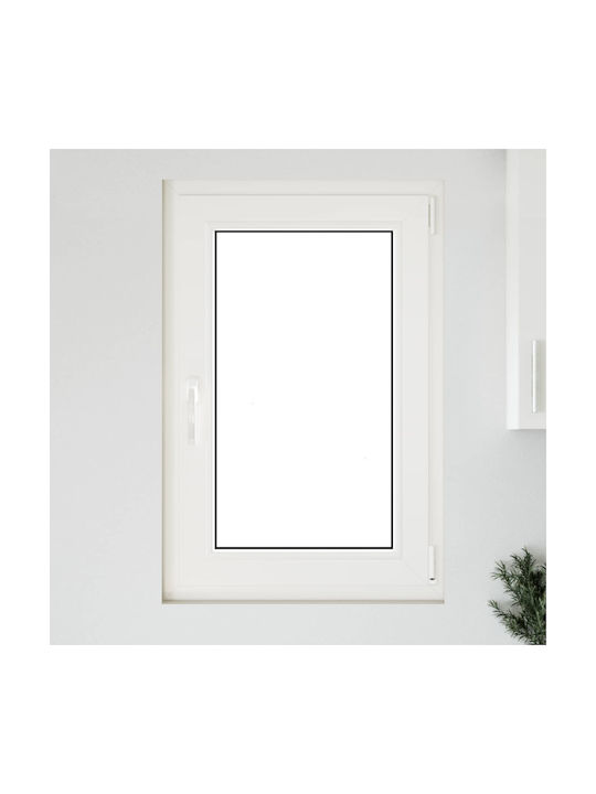 vidaXL Hinged PVC Window W60xH80cm