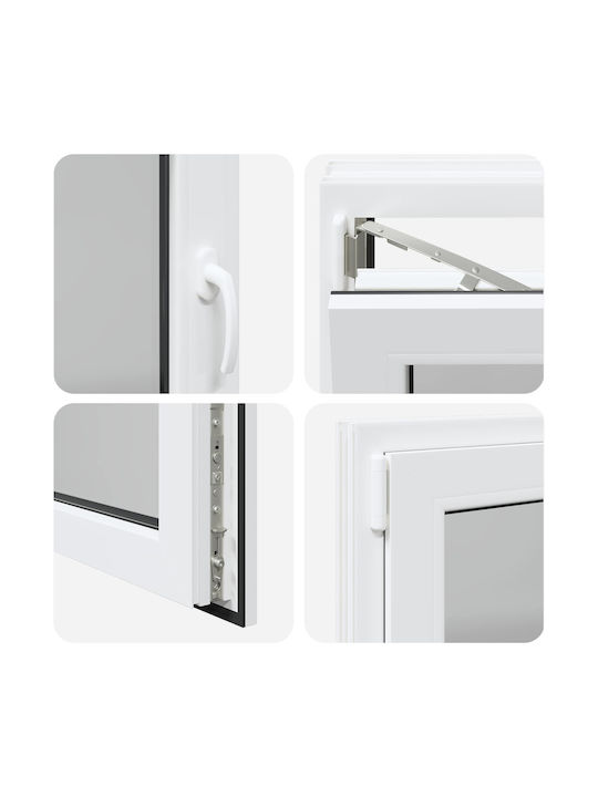 vidaXL Fereastră cu Deschidere PVC L90xÎ60cm