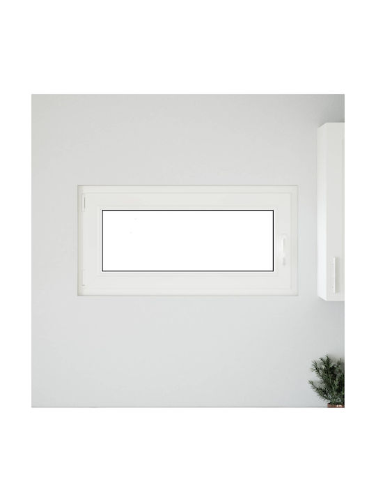 vidaXL Aufklappbares PVC-Fenster P100xH50cm