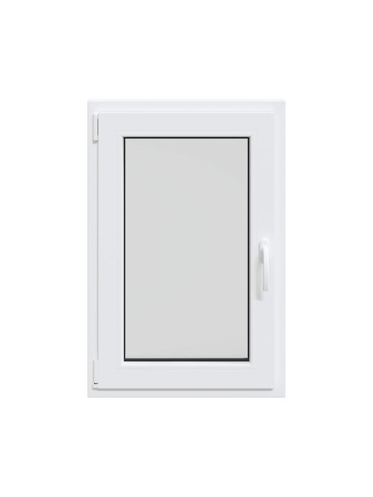 vidaXL Hinged PVC Window W60xH90cm