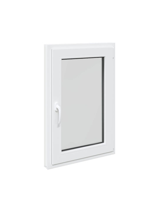 vidaXL Hinged PVC Window W60xH100cm