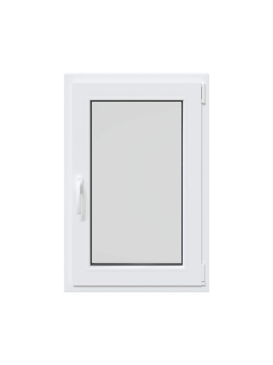 vidaXL Hinged PVC Window W60xH100cm