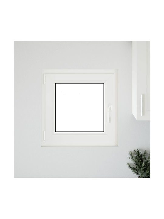 vidaXL Aufklappbares PVC Fenster Risor P50xH50cm