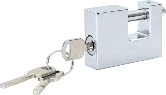 vidaXL Stahl Vorhängeschloss Messing mit Schlüssel 19mm Silber 2Stücke
