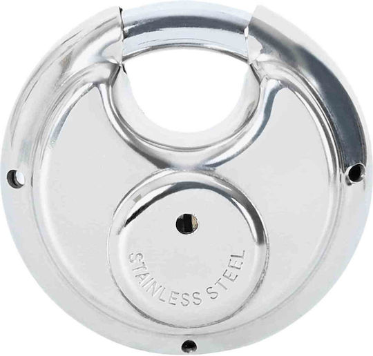 vidaXL Steel Padlock Brass with Key 70mm Silver 2pcs