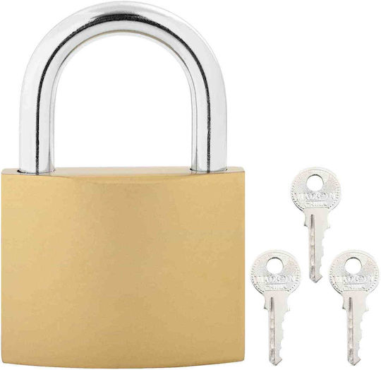 vidaXL Brass Padlock Lengthened with Key 106mm