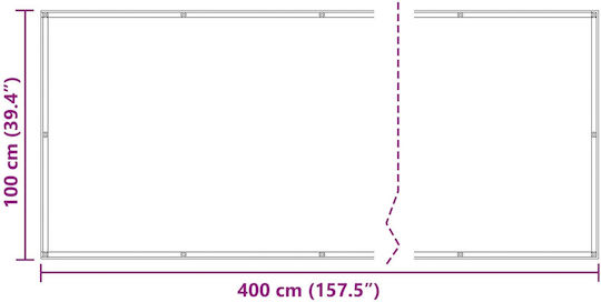 vidaXL Rectangular Shade Divider Brown 1x4x4m
